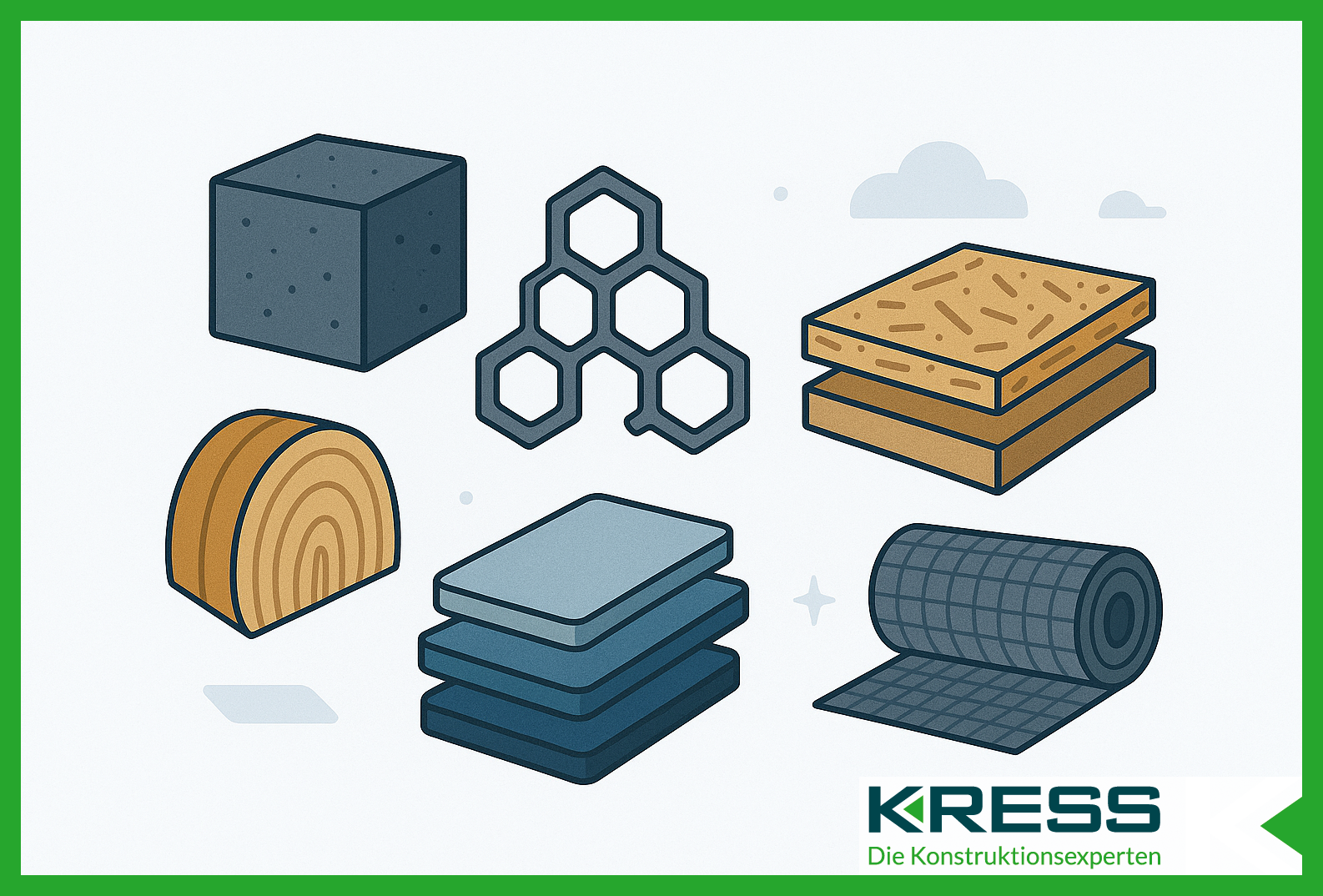 Verschiedene innovative Werkstoffe für den Maschinenbau – Beton, Wabenstruktur, Holz, Faserverbundstoffe, Verbundplatten und Metallrollen